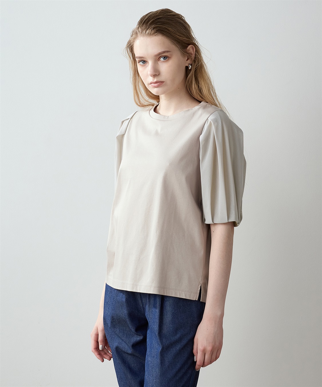 LE SOUK HOLIDAY 【接触冷感】チュールスリーブタックプルオーバー_sub_9