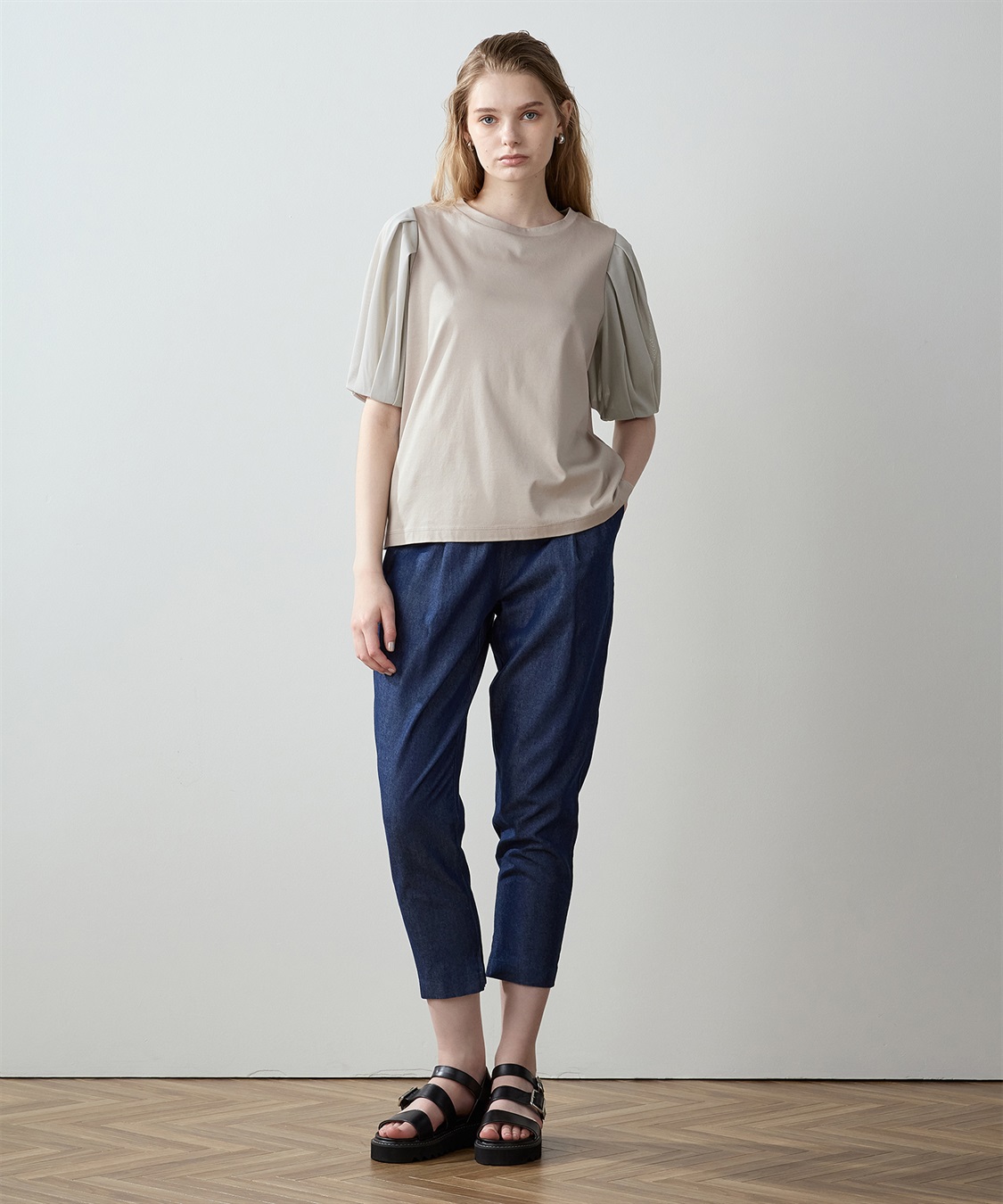 LE SOUK HOLIDAY 【接触冷感】チュールスリーブタックプルオーバー_sub_10