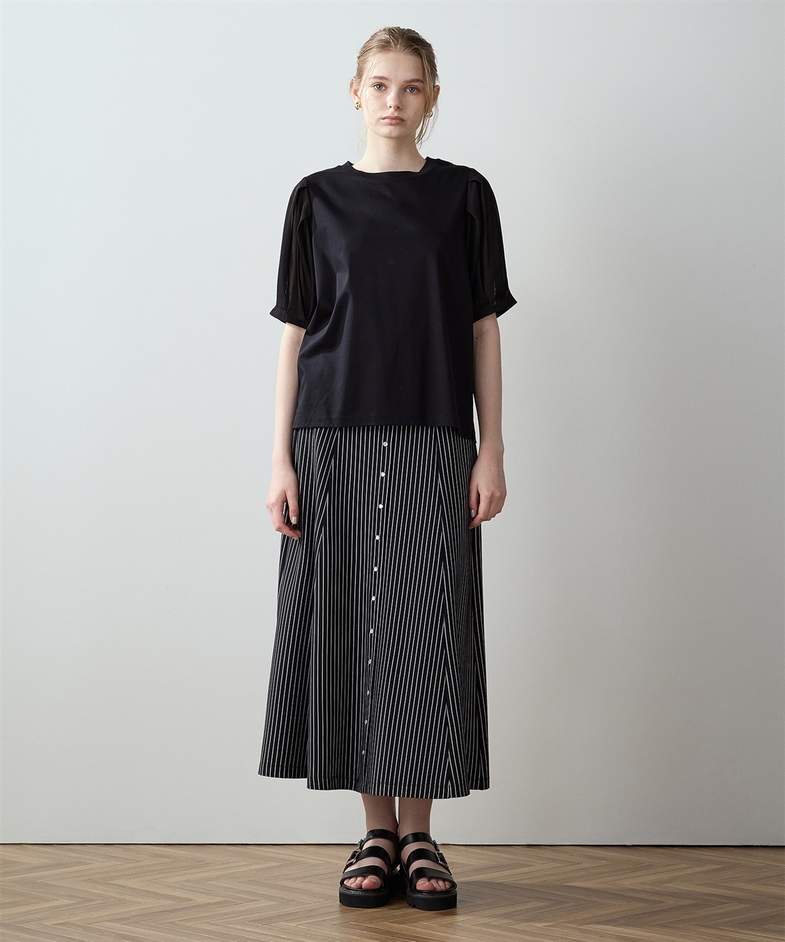 LE SOUK HOLIDAY 【接触冷感】チュールスリーブタックプルオーバー_sub_14