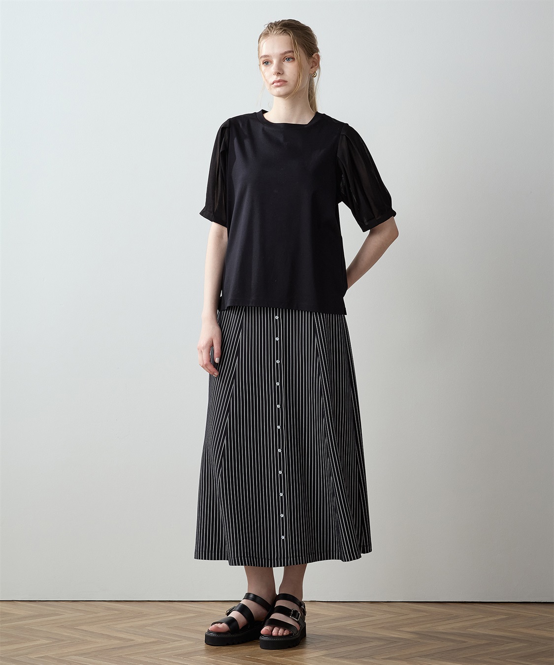 LE SOUK HOLIDAY 【接触冷感】チュールスリーブタックプルオーバー_sub_15