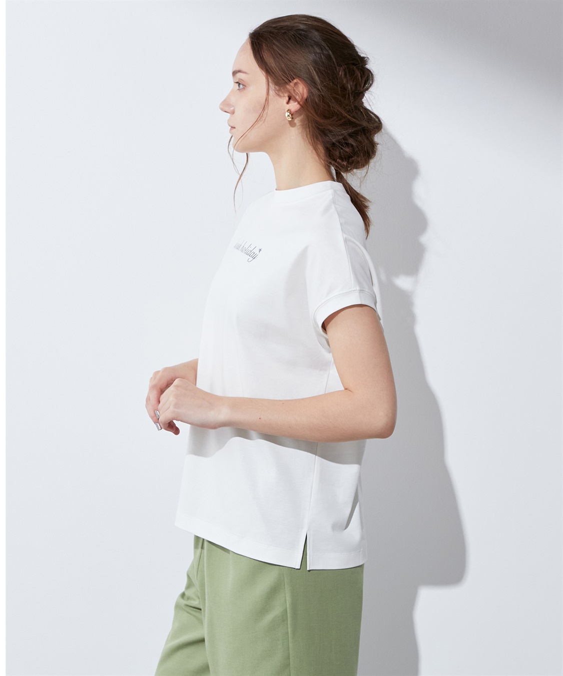 LE SOUK HOLIDAY 【汗じみ防止】ロゴTシャツ_sub_1