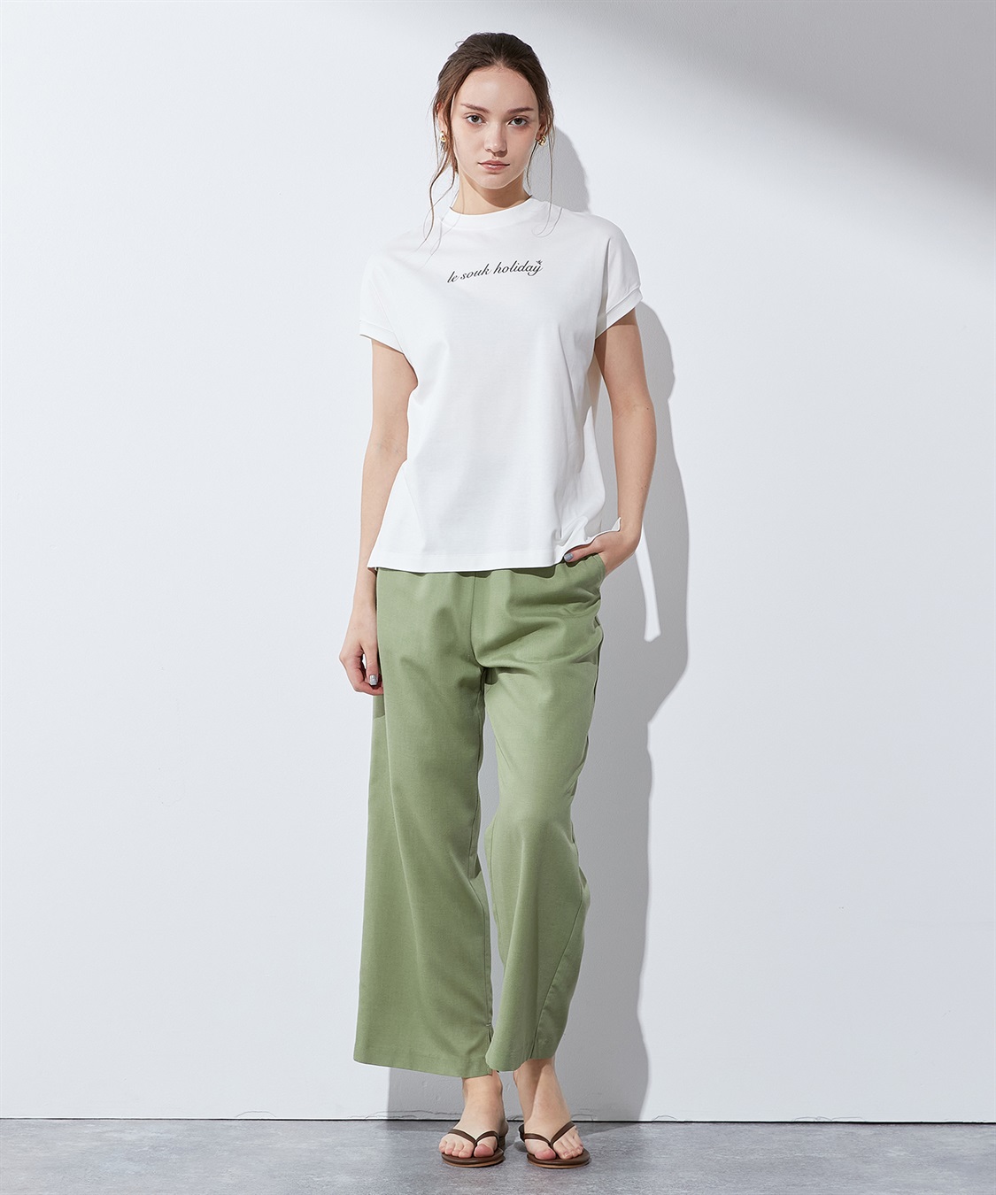 LE SOUK HOLIDAY 【汗じみ防止】ロゴTシャツ_sub_8