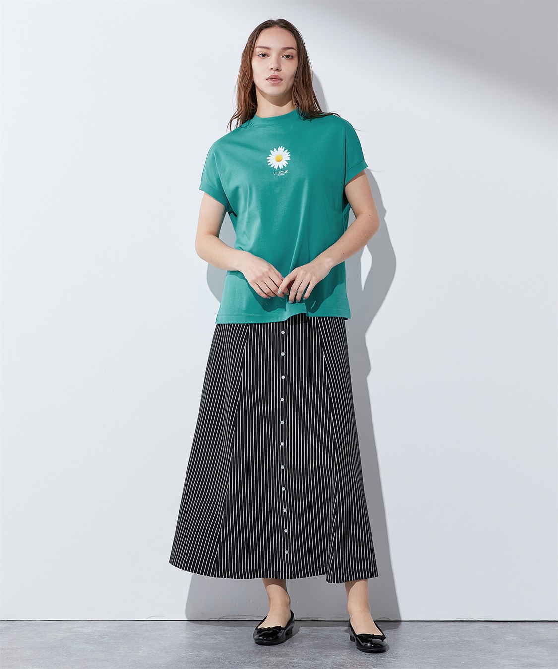 LE SOUK HOLIDAY 【接触冷感・汗じみ防止】フラワープリントTシャツ_sub_13