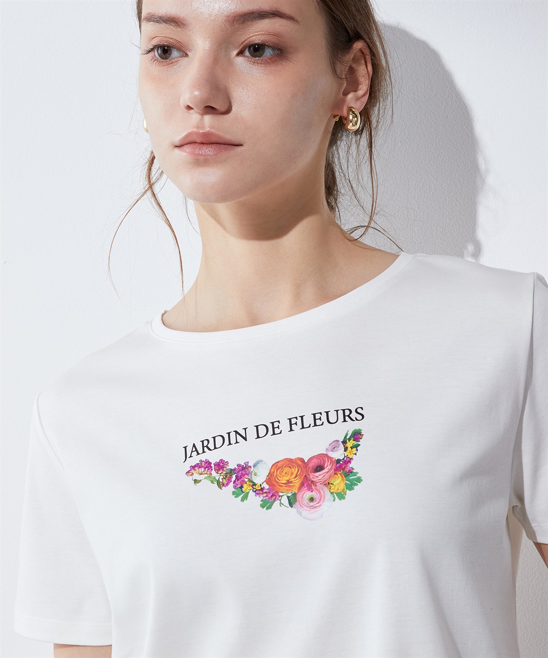 LE SOUK HOLIDAY 【接触冷感・汗じみ防止】ブーケプリントTシャツ_sub_6