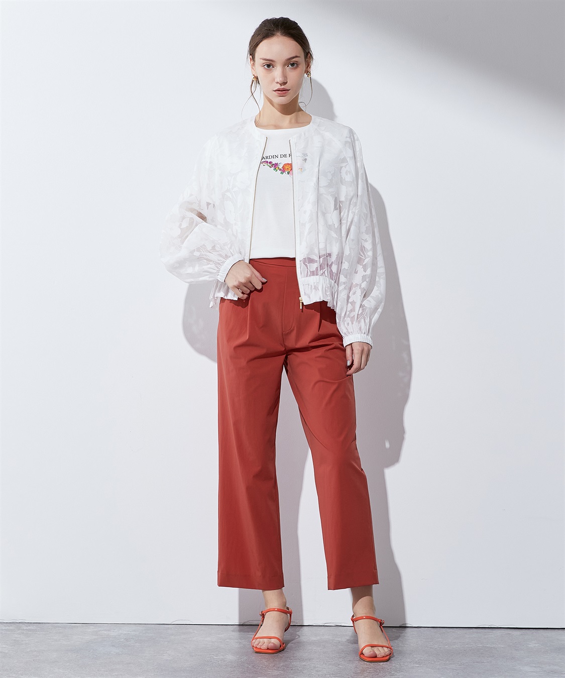 LE SOUK HOLIDAY 【接触冷感・汗じみ防止】ブーケプリントTシャツ_sub_8