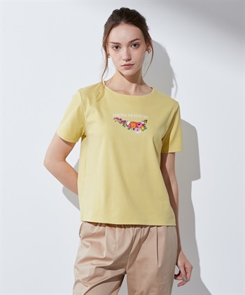 LE SOUK HOLIDAY 【接触冷感・汗じみ防止】ブーケプリントTシャツ_subthumb_9