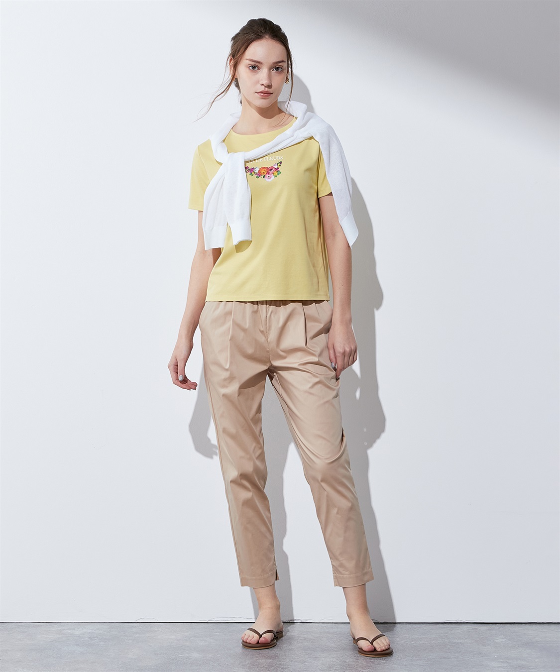 LE SOUK HOLIDAY 【接触冷感・汗じみ防止】ブーケプリントTシャツ_sub_11