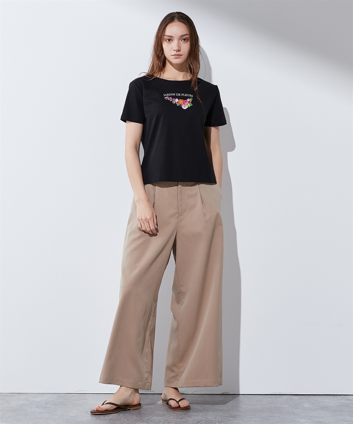 LE SOUK HOLIDAY 【接触冷感・汗じみ防止】ブーケプリントTシャツ_sub_14