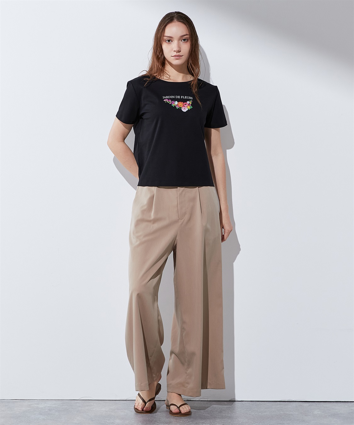 LE SOUK HOLIDAY 【接触冷感・汗じみ防止】ブーケプリントTシャツ_sub_15