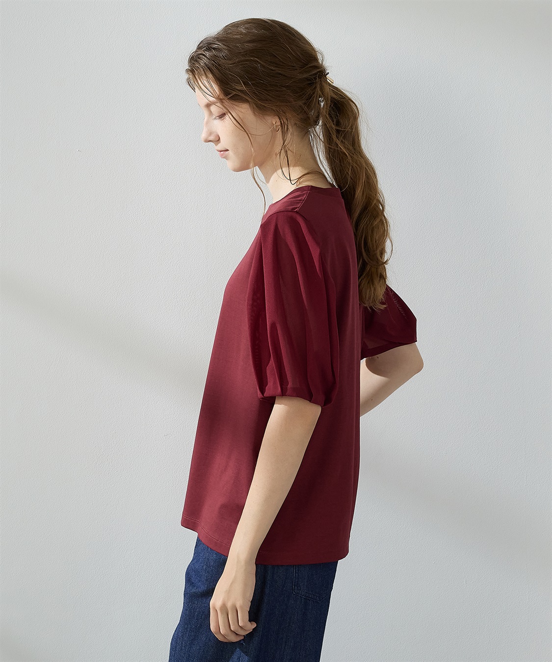 LE SOUK HOLIDAY 【接触冷感】チュールスリーブプルオーバー_sub_1