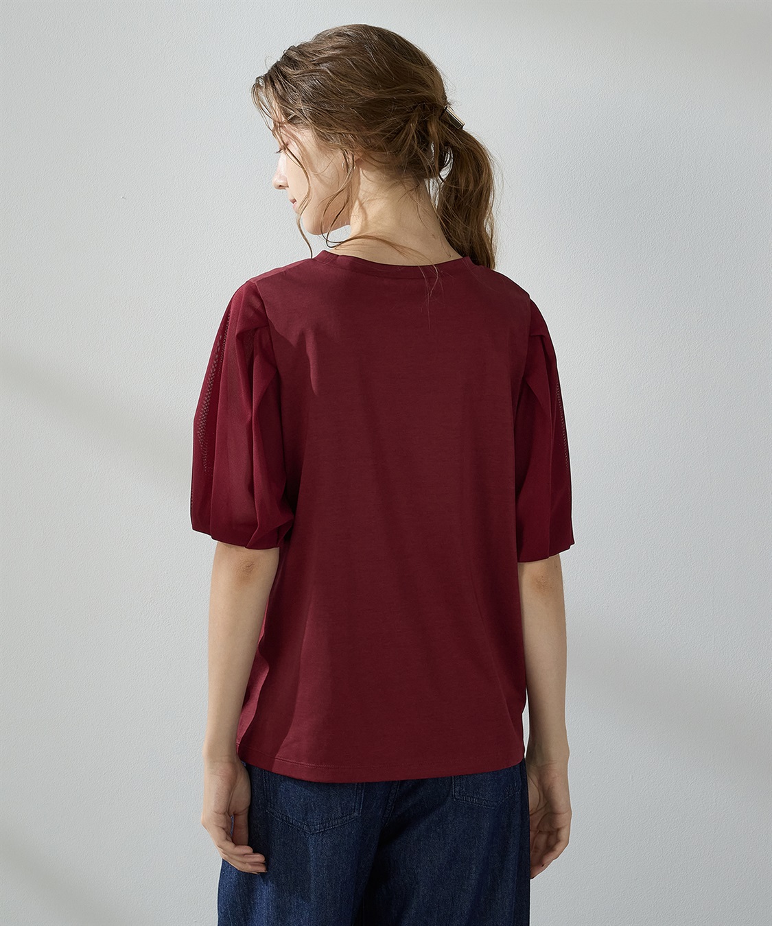 LE SOUK HOLIDAY 【接触冷感】チュールスリーブプルオーバー_sub_3