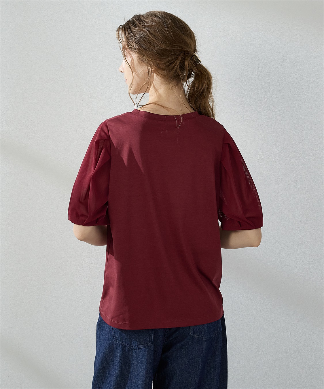 LE SOUK HOLIDAY 【接触冷感】チュールスリーブプルオーバー_sub_4