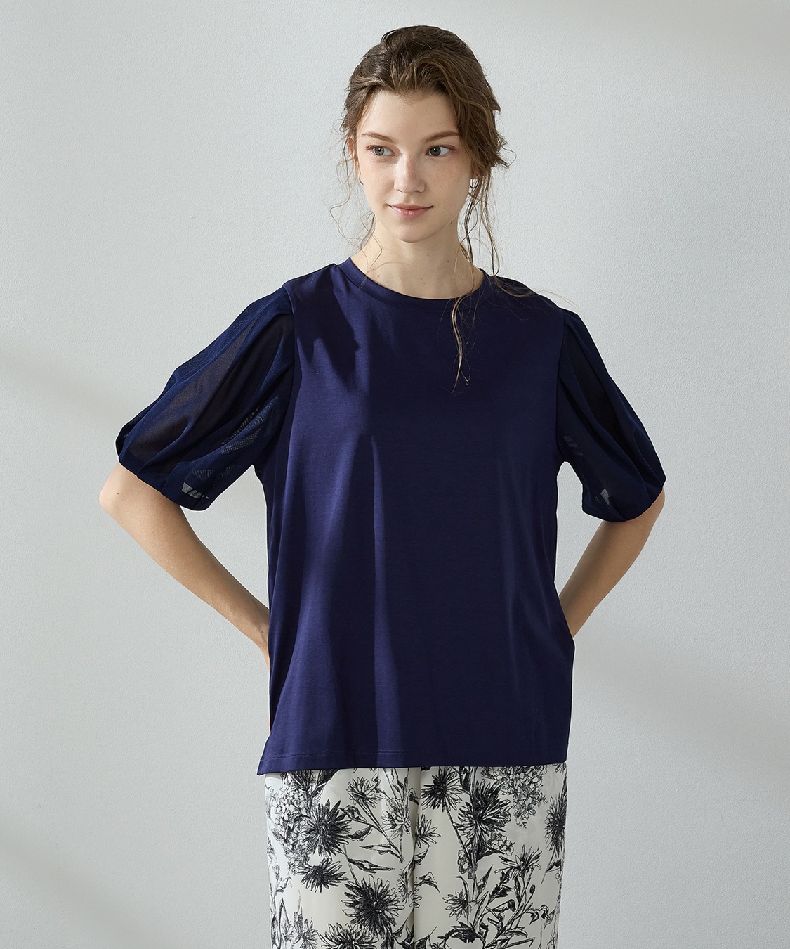 LE SOUK HOLIDAY 【接触冷感】チュールスリーブプルオーバー_sub_13