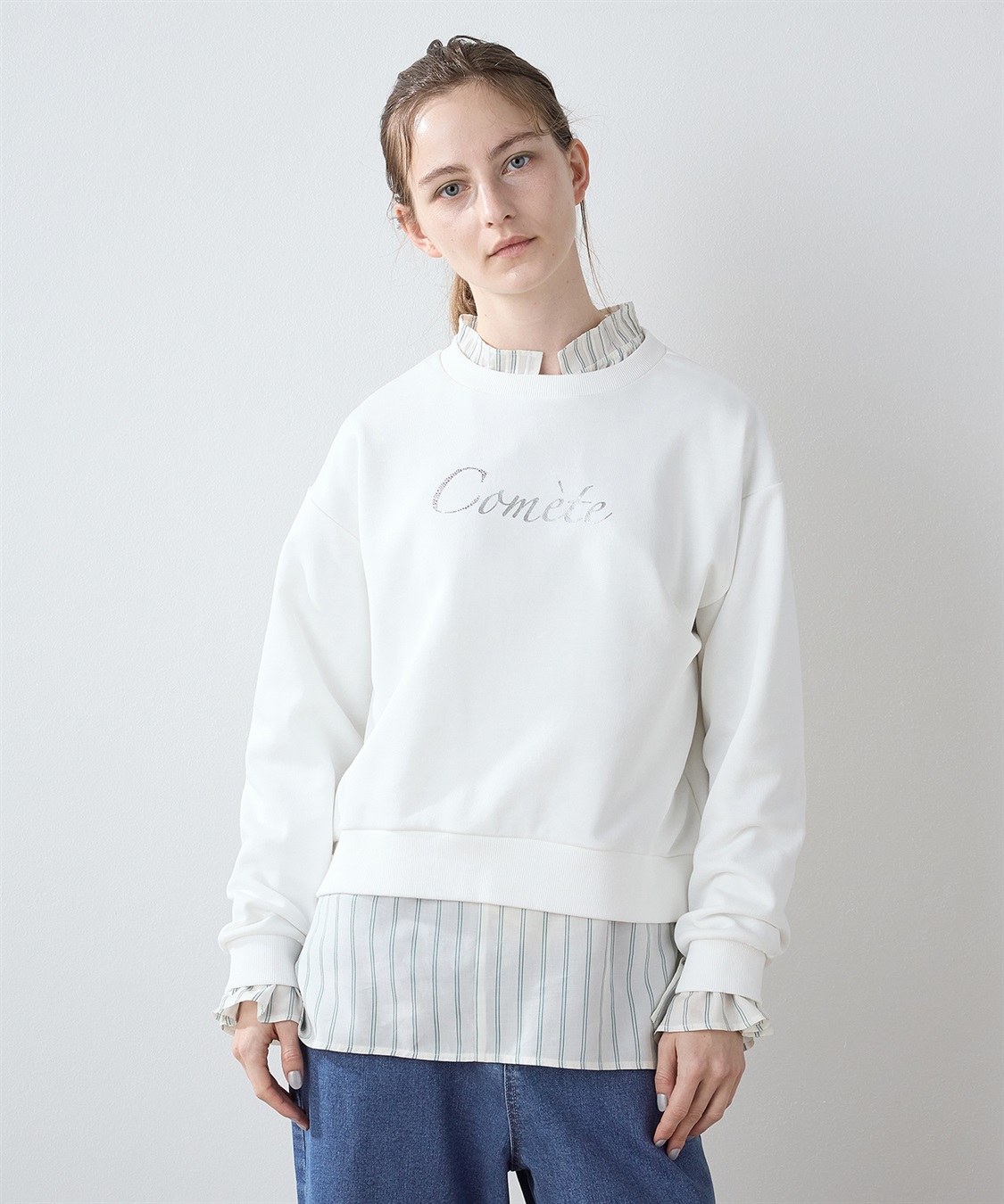 LE SOUK HOLIDAY 箔ロゴプリント プルオーバー_sub_1