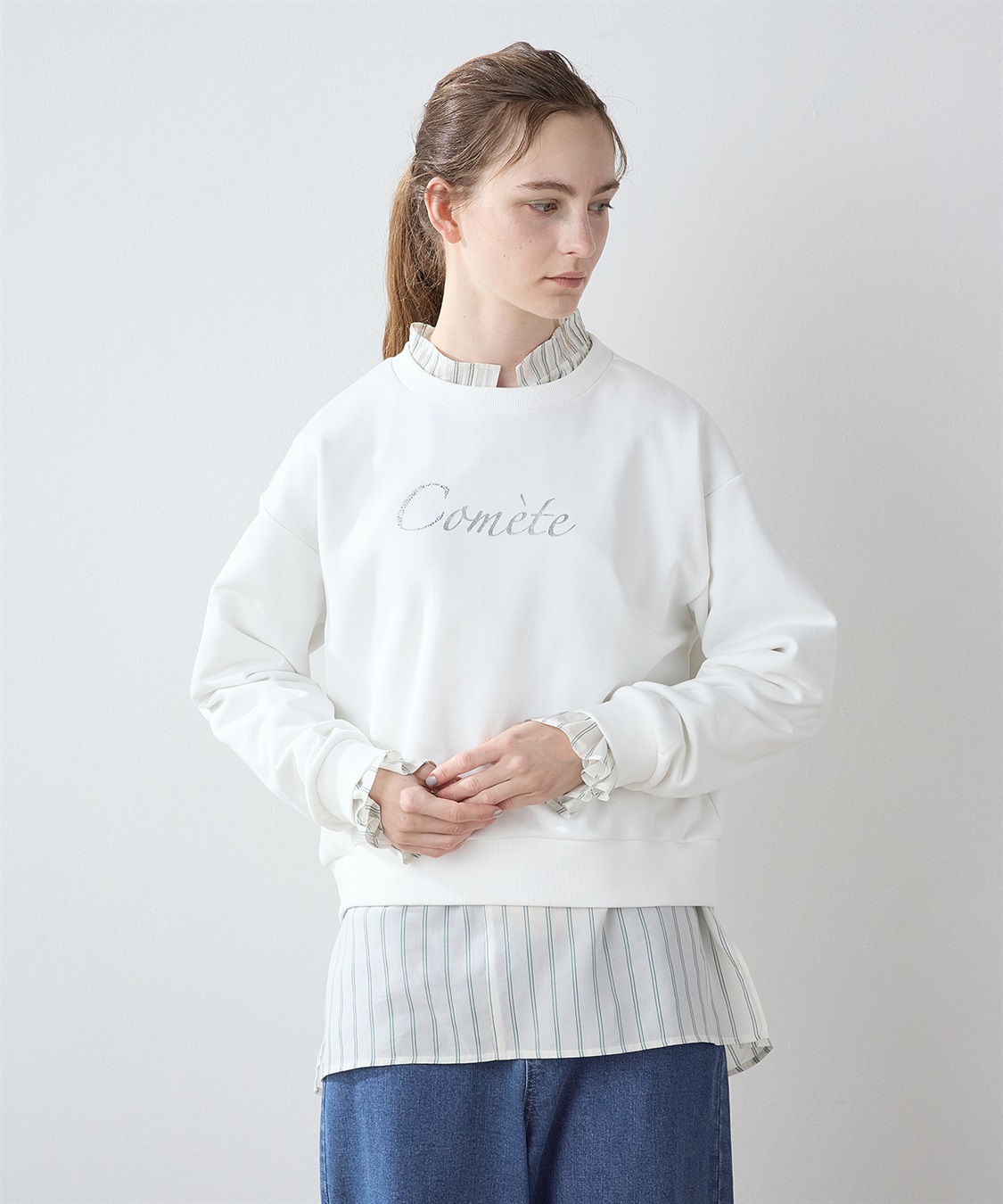 LE SOUK HOLIDAY 箔ロゴプリント プルオーバー_sub_2