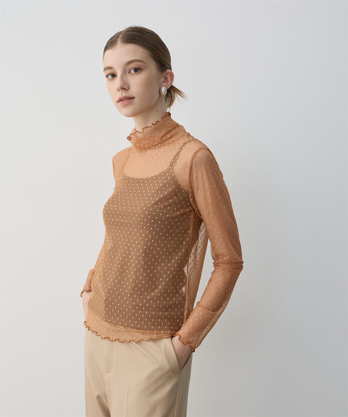 LE SOUK HOLIDAY チュールハイネックプルオーバー_sub_5