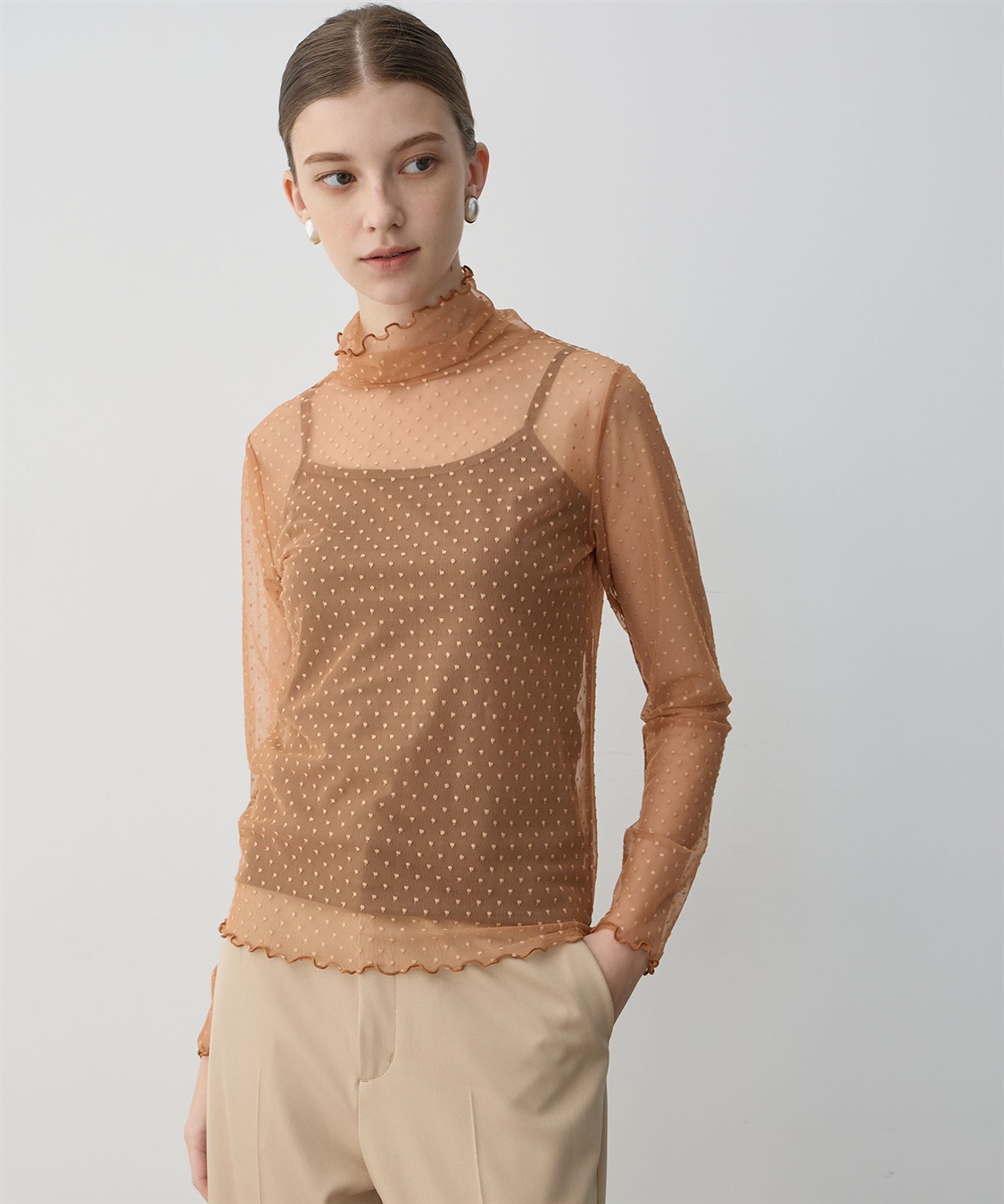 LE SOUK HOLIDAY チュールハイネックプルオーバー_sub_6