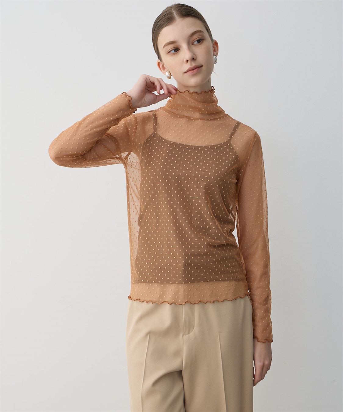 LE SOUK HOLIDAY チュールハイネックプルオーバー_sub_7