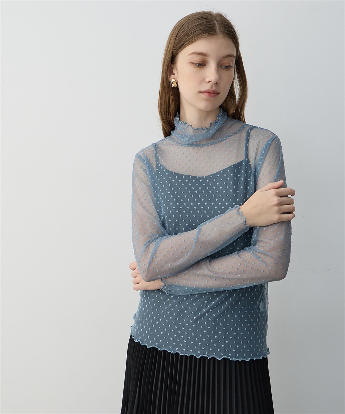 LE SOUK HOLIDAY チュールハイネックプルオーバー_sub_10