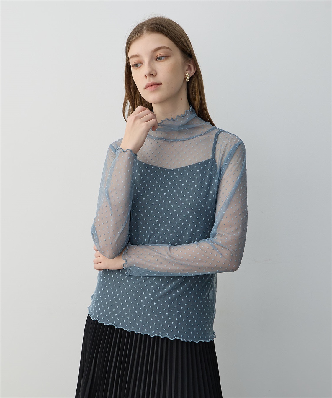 LE SOUK HOLIDAY チュールハイネックプルオーバー_sub_11