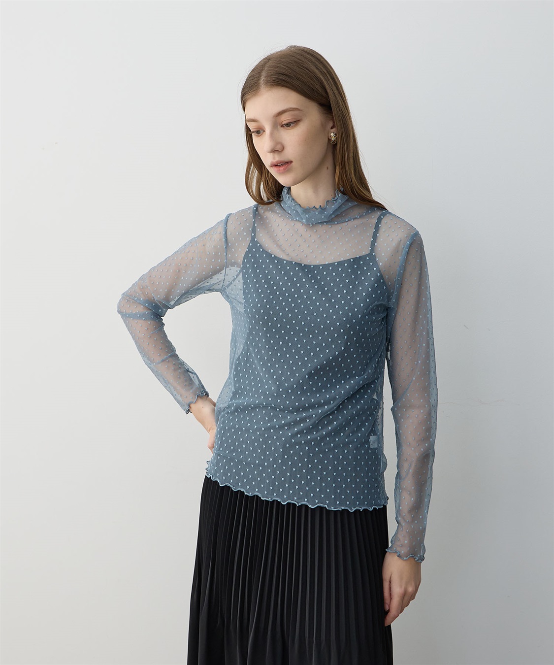 LE SOUK HOLIDAY チュールハイネックプルオーバー_sub_12
