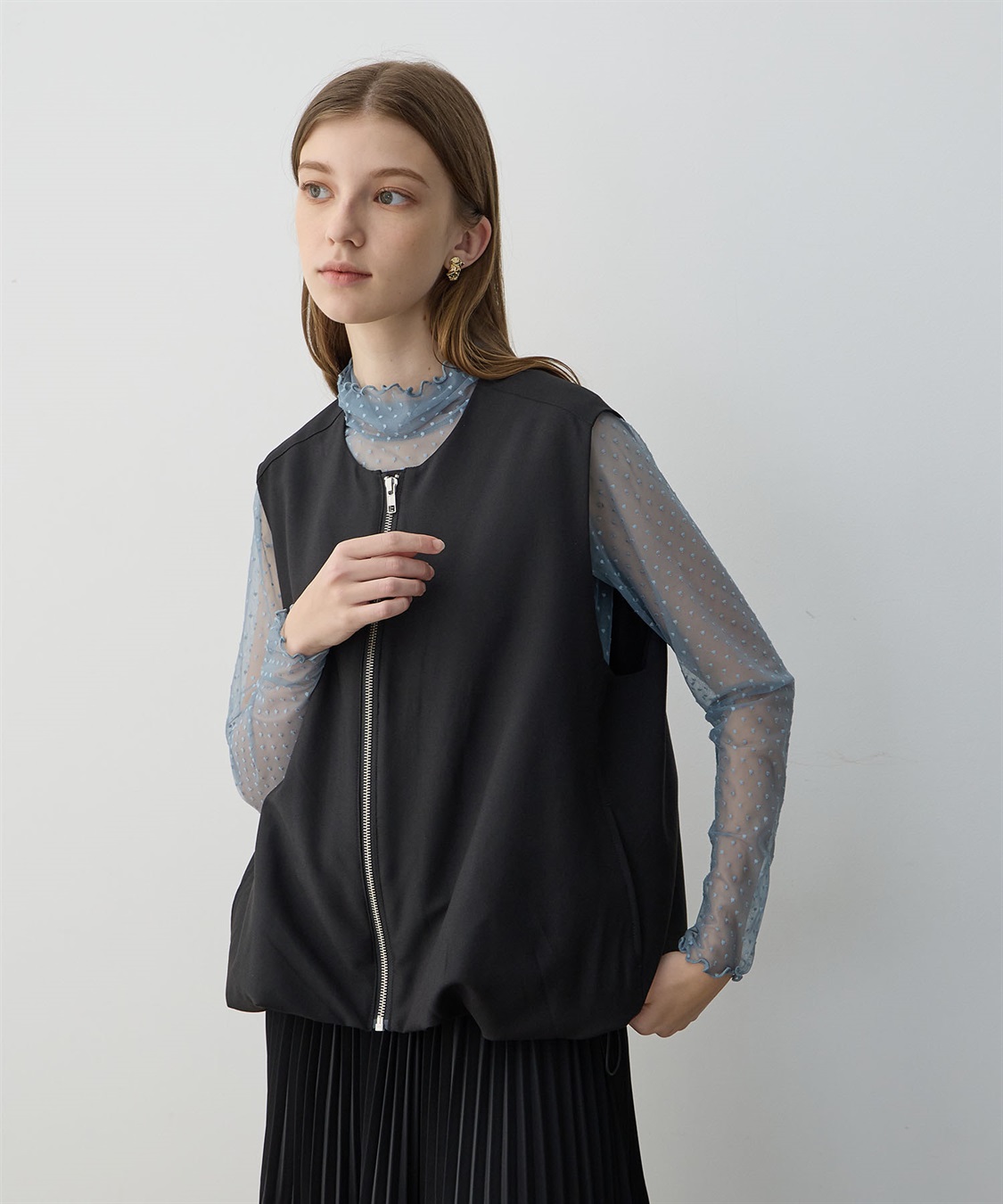 LE SOUK HOLIDAY チュールハイネックプルオーバー_sub_26