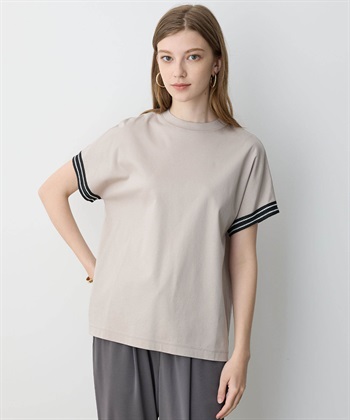 LE SOUK HOLIDAY ラインモックネックTシャツ【接触冷感】_subthumb_5