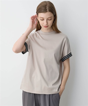 LE SOUK HOLIDAY ラインモックネックTシャツ【接触冷感】_subthumb_6