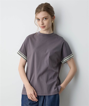 LE SOUK HOLIDAY ラインモックネックTシャツ【接触冷感】_subthumb_12