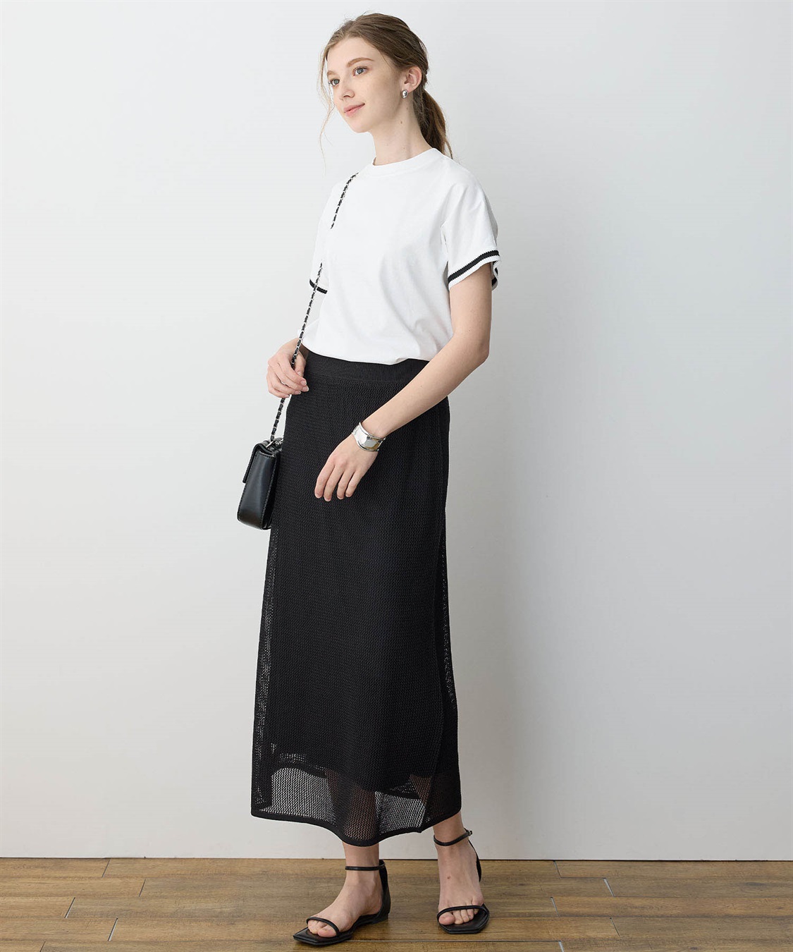 LE SOUK HOLIDAY ラインモックネックTシャツ【接触冷感】_sub_16