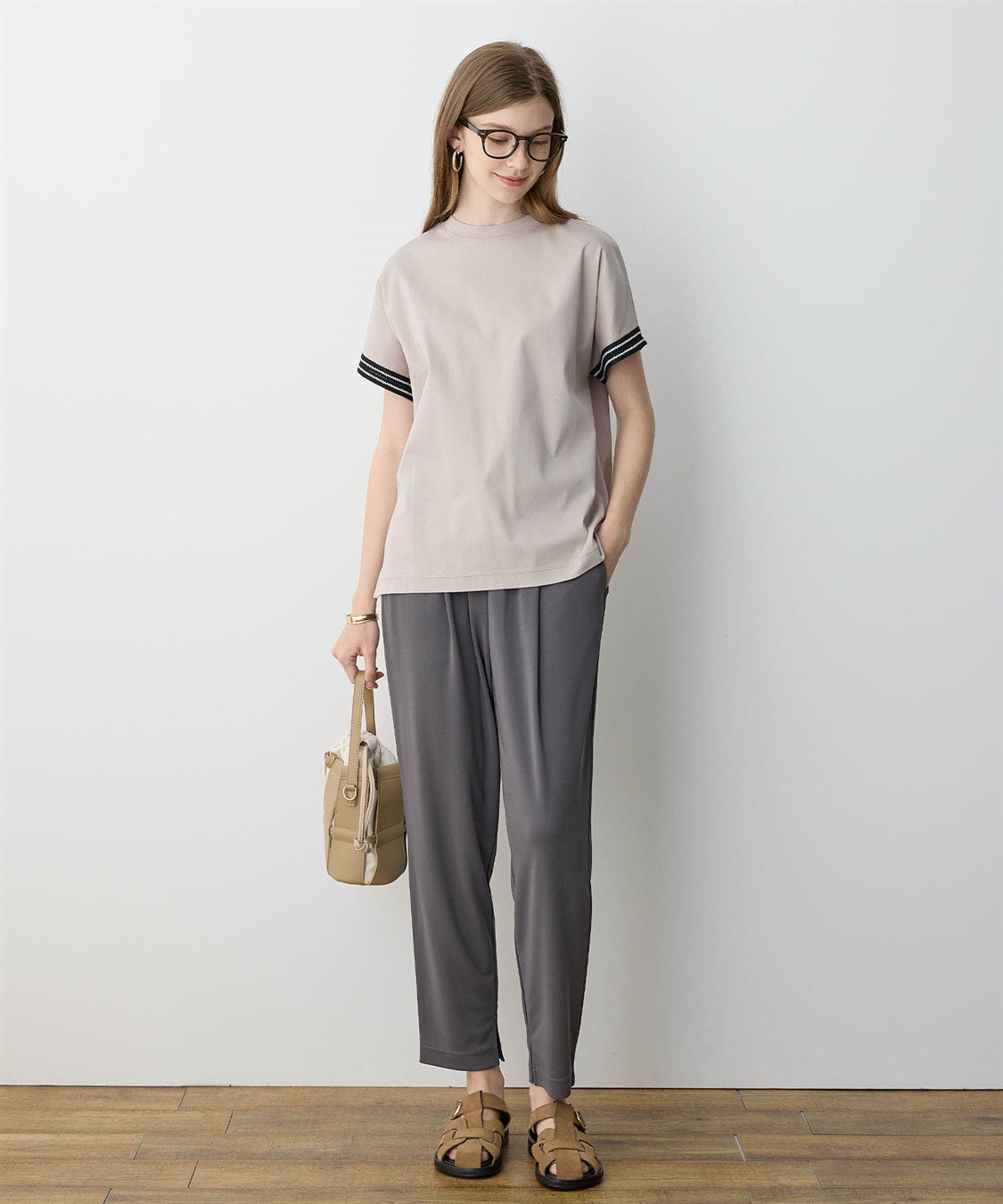 LE SOUK HOLIDAY ラインモックネックTシャツ【接触冷感】_sub_17