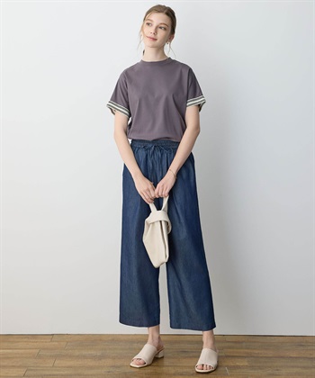 LE SOUK HOLIDAY ラインモックネックTシャツ【接触冷感】_subthumb_19