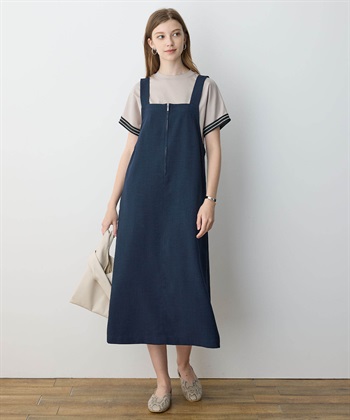 LE SOUK HOLIDAY ラインモックネックTシャツ【接触冷感】_subthumb_20