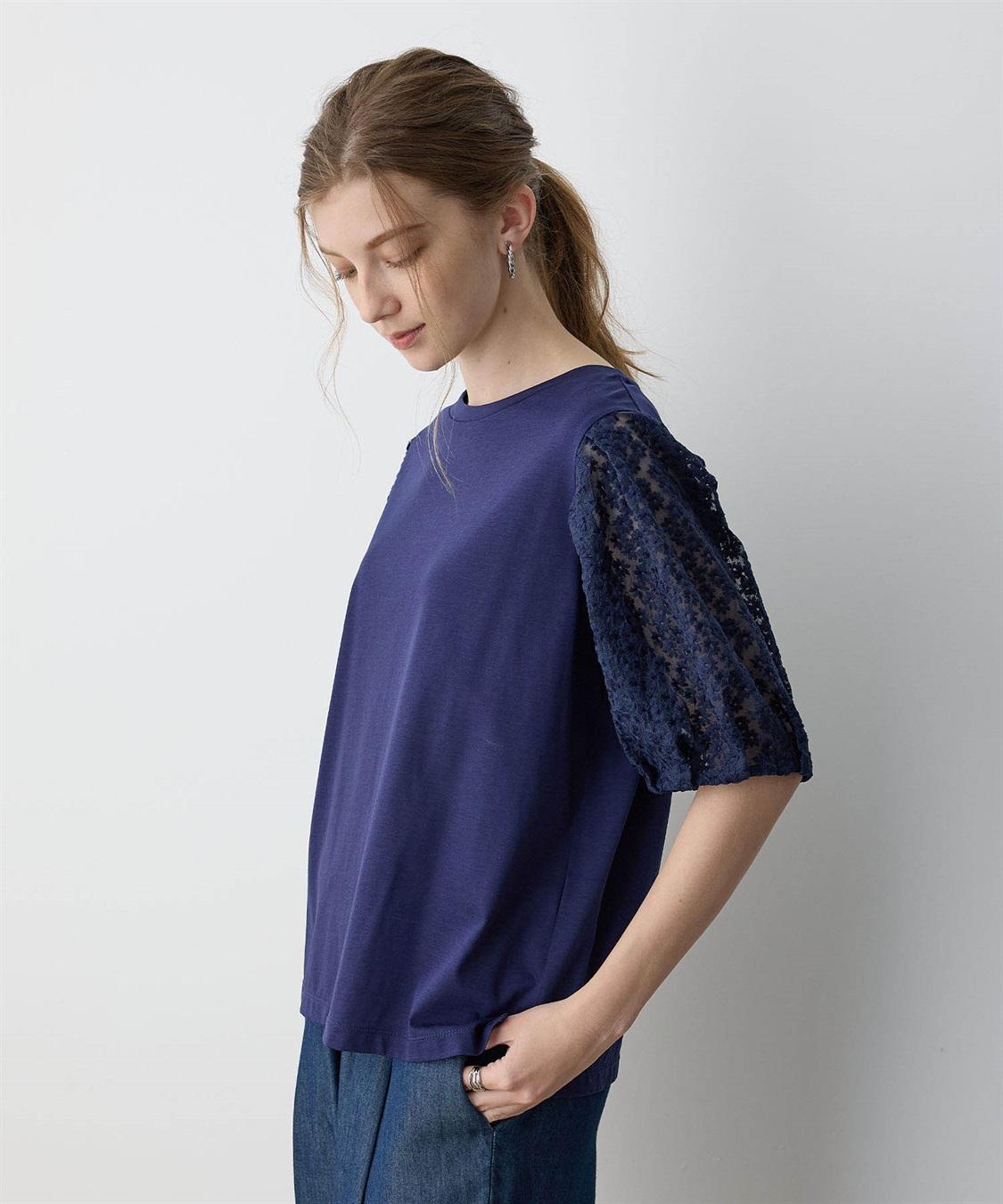 LE SOUK HOLIDAY 花柄チュールプルオーバー【接触冷感】_sub_2