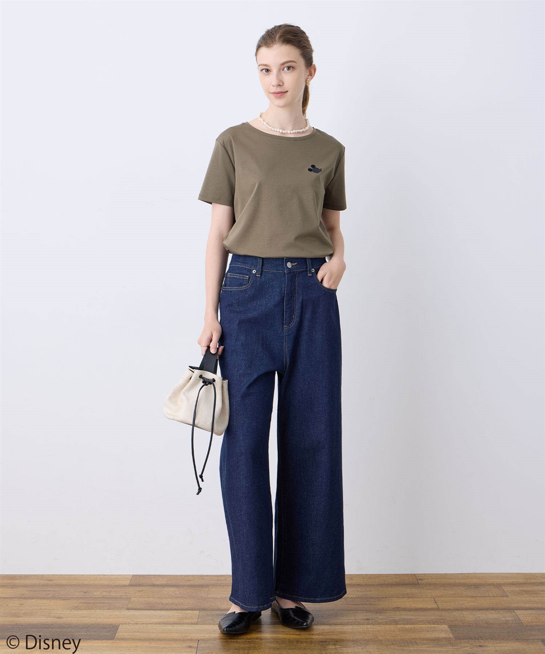 LE SOUK HOLIDAY Mickey Mouse／刺しゅうTシャツ_sub_3