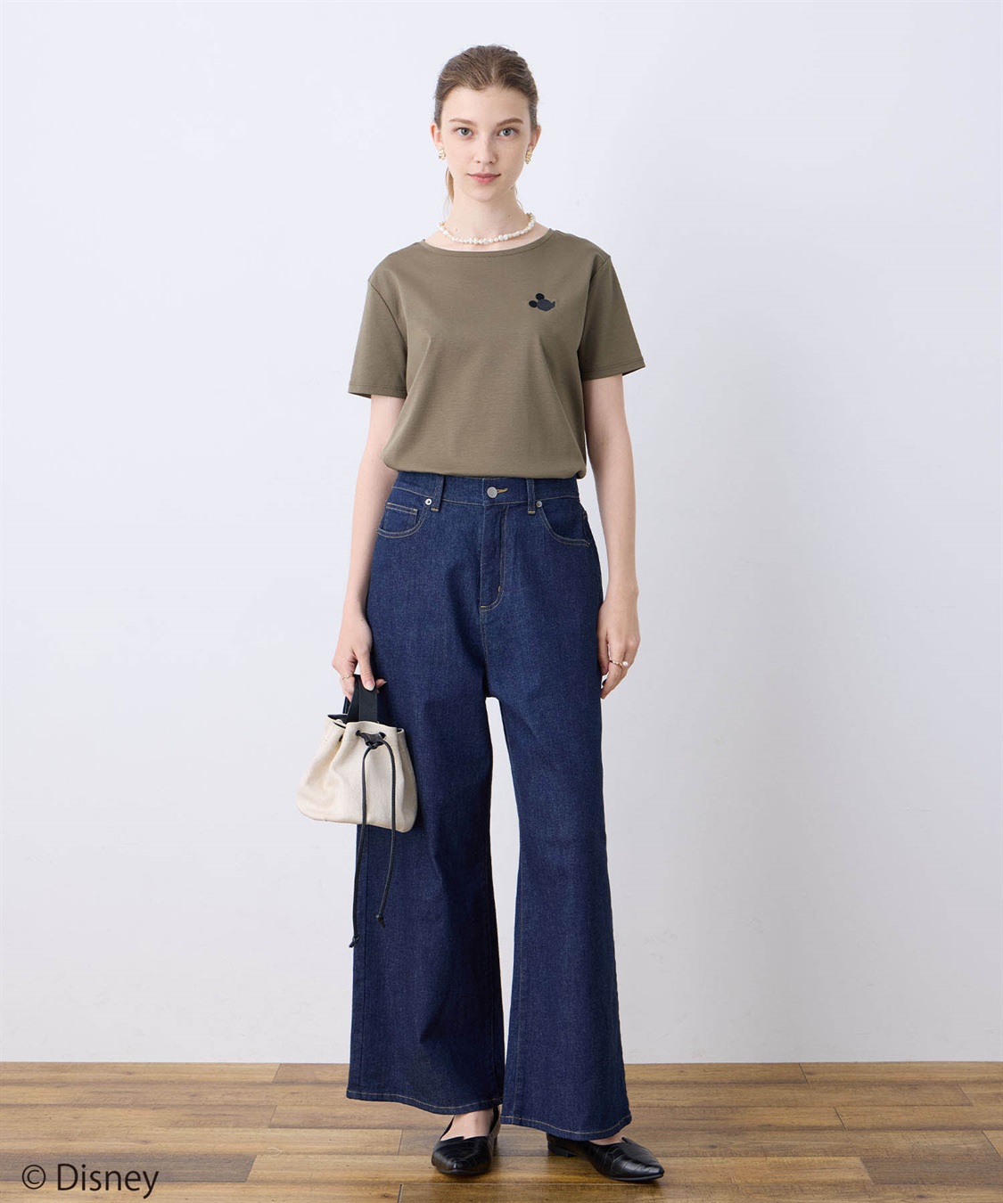 LE SOUK HOLIDAY Mickey Mouse／刺しゅうTシャツ_sub_4