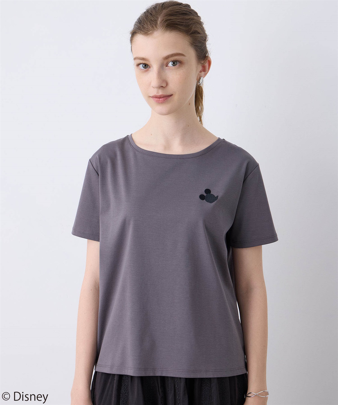 LE SOUK HOLIDAY Mickey Mouse／刺しゅうTシャツ_sub_5