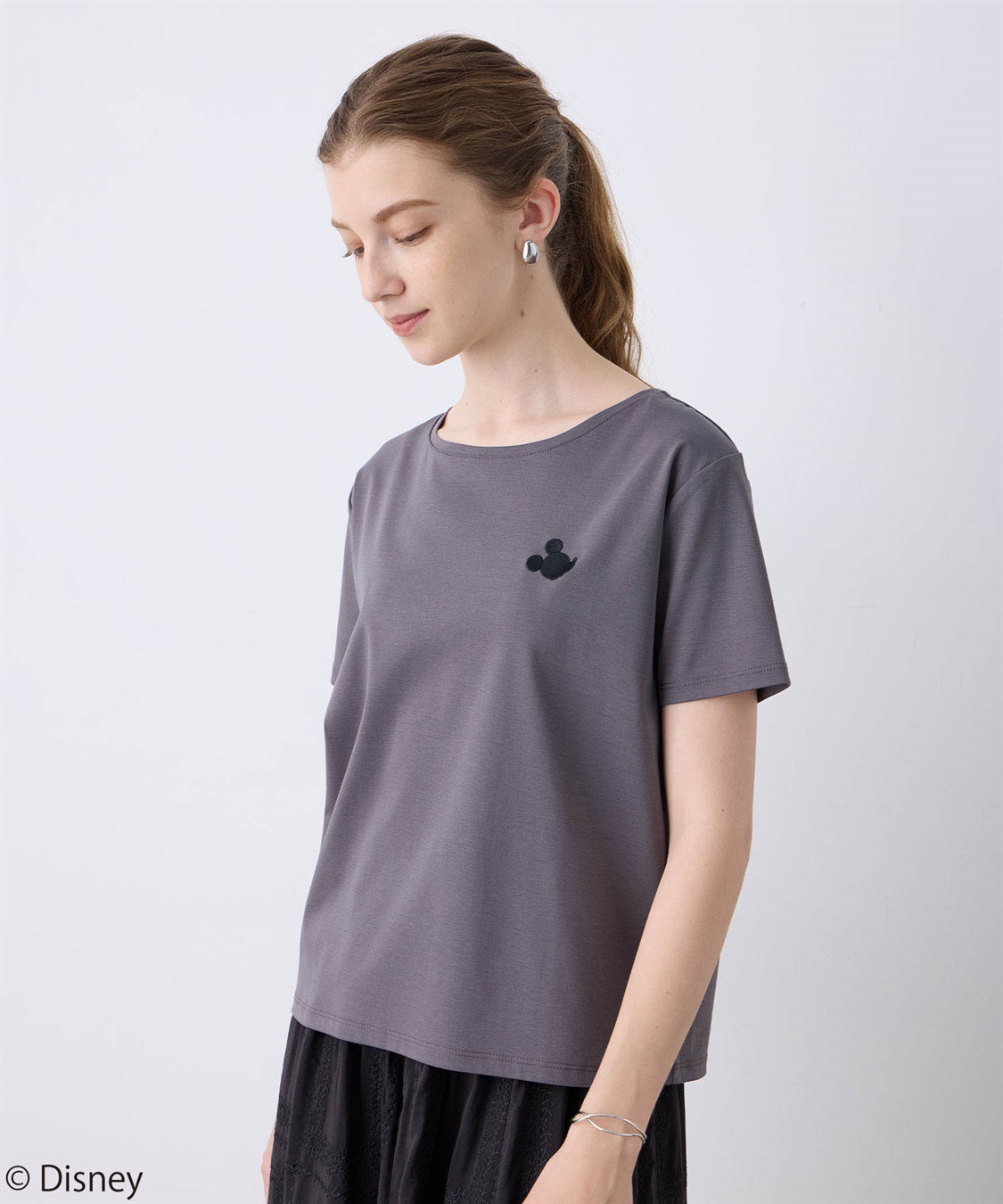 LE SOUK HOLIDAY Mickey Mouse／刺しゅうTシャツ_sub_6