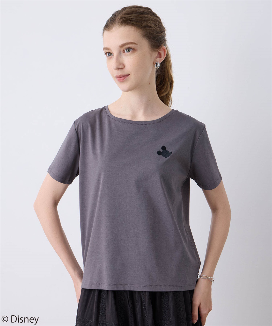 LE SOUK HOLIDAY Mickey Mouse／刺しゅうTシャツ_sub_7
