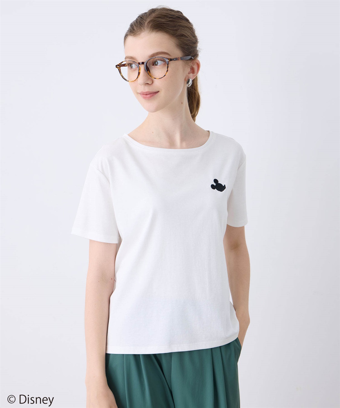 LE SOUK HOLIDAY Mickey Mouse／刺しゅうTシャツ_sub_11