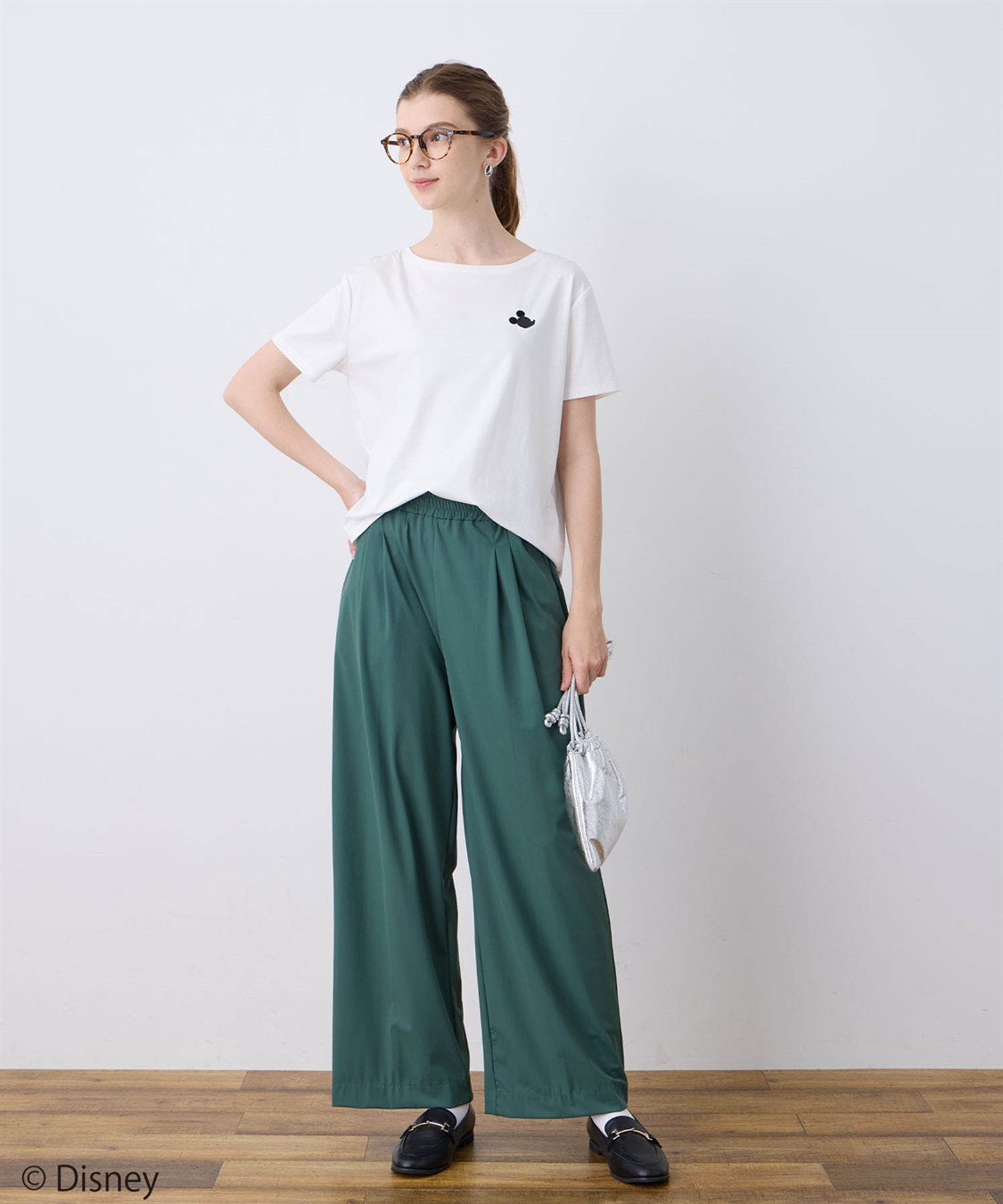 LE SOUK HOLIDAY Mickey Mouse／刺しゅうTシャツ_sub_13