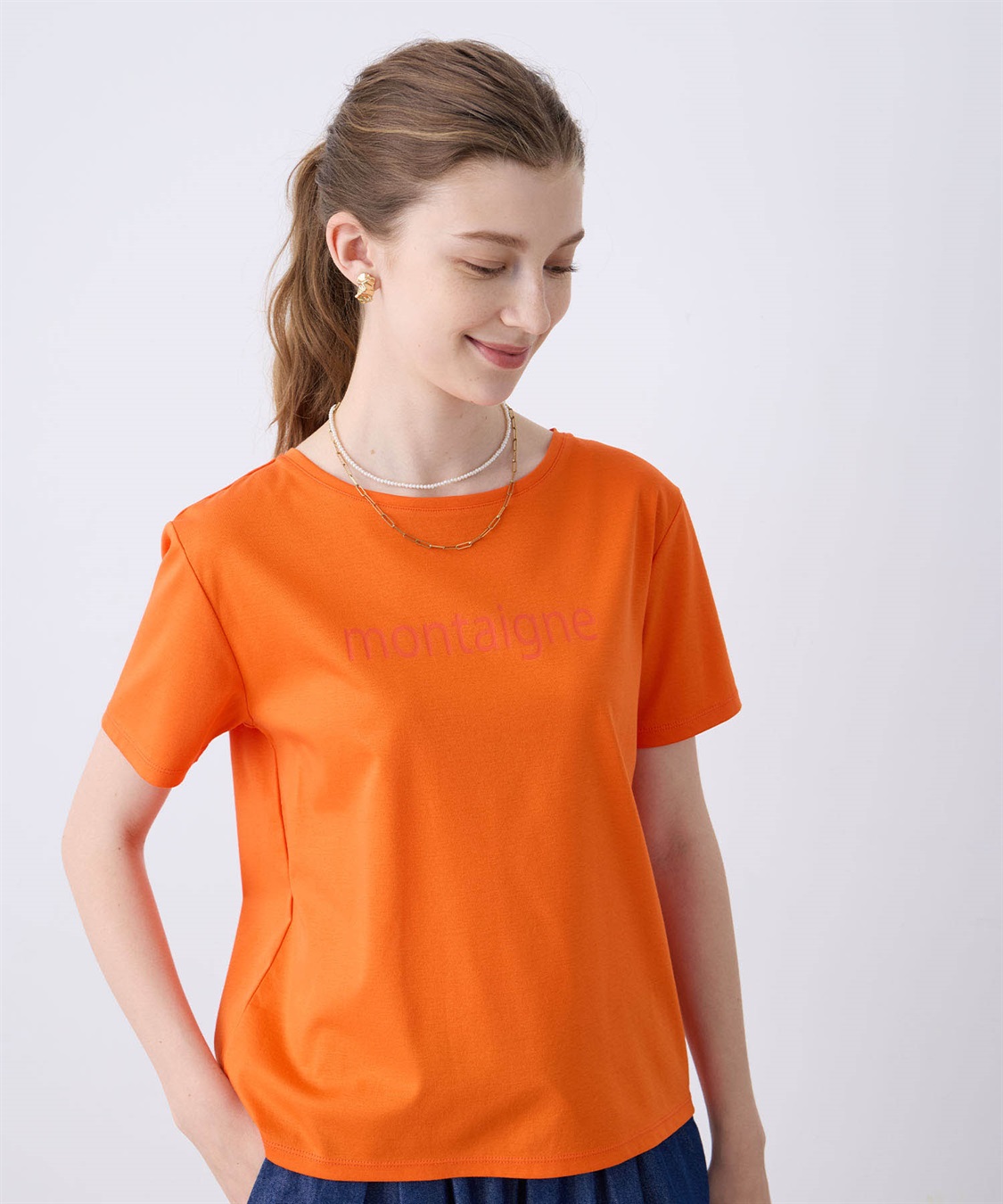 LE SOUK HOLIDAY 【接触冷感】スムースロゴTシャツ_sub_1