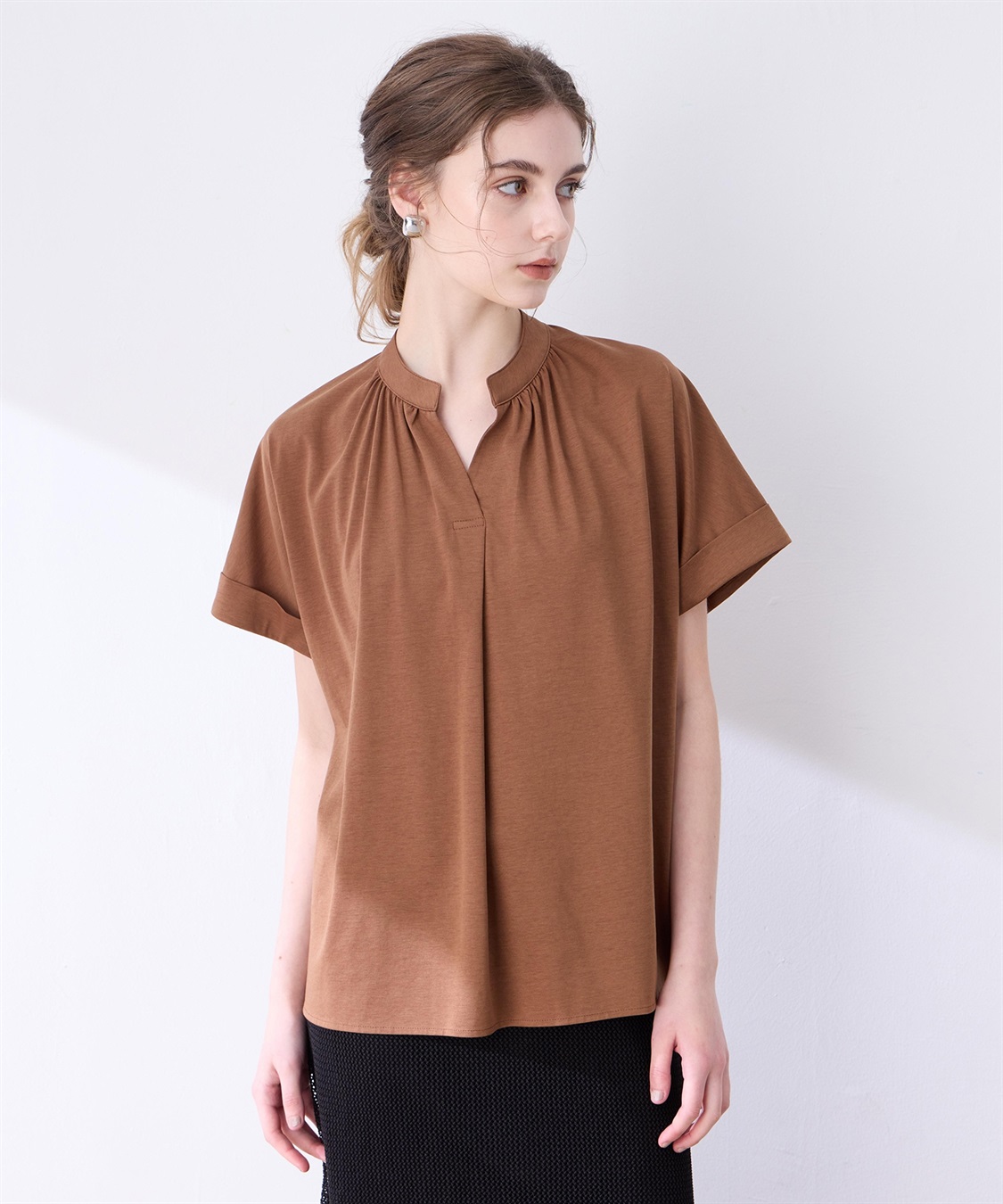 LE SOUK HOLIDAY 【接触冷感】ギャザースキッパーブラウス_sub_2