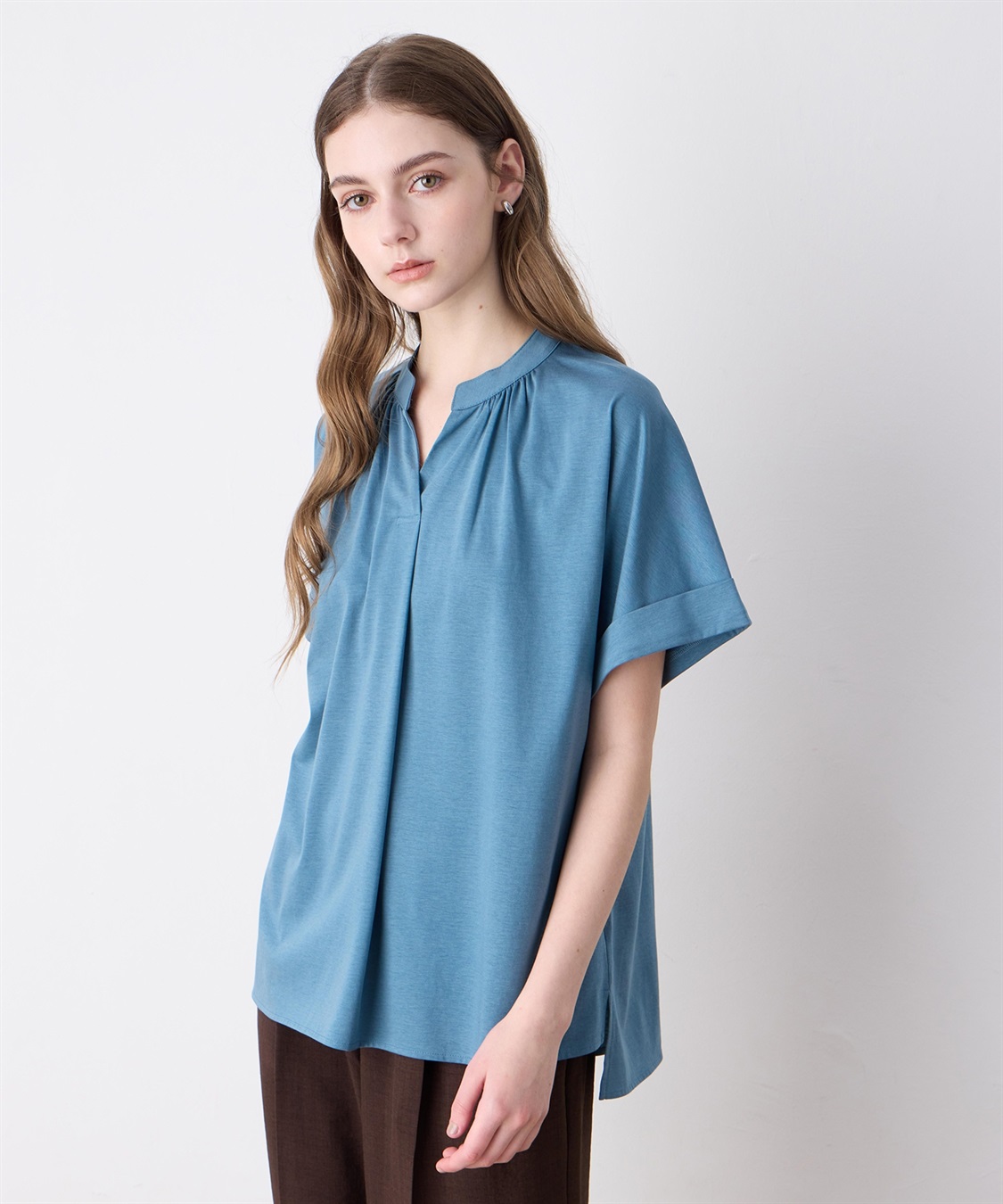 LE SOUK HOLIDAY 【接触冷感】ギャザースキッパーブラウス_sub_5