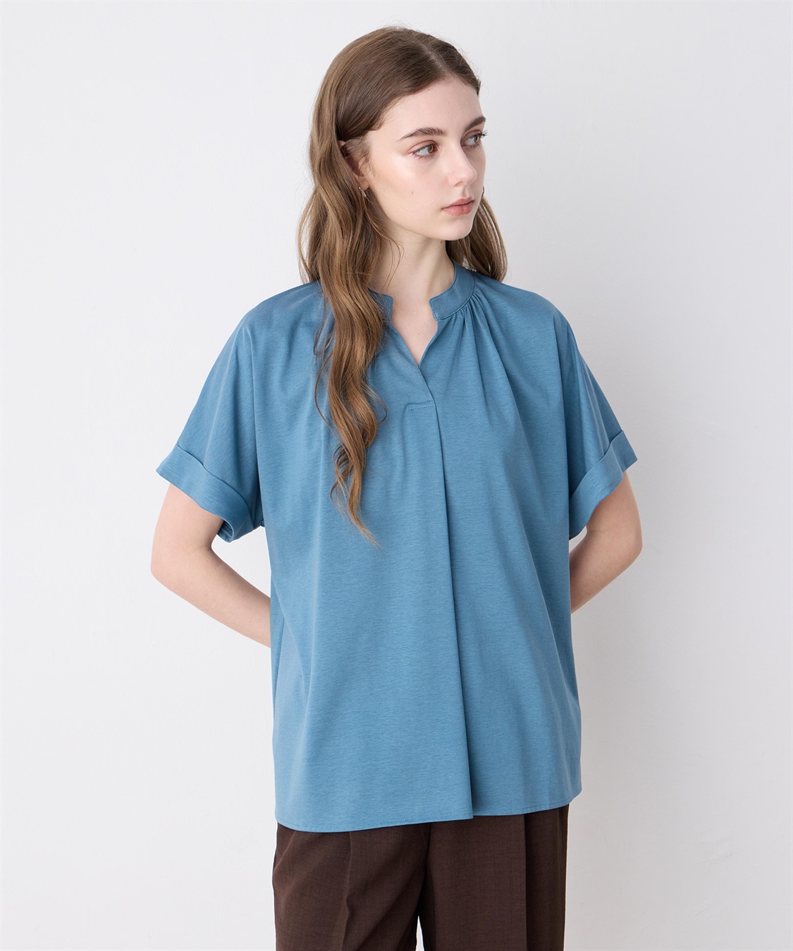 LE SOUK HOLIDAY 【接触冷感】ギャザースキッパーブラウス_sub_7