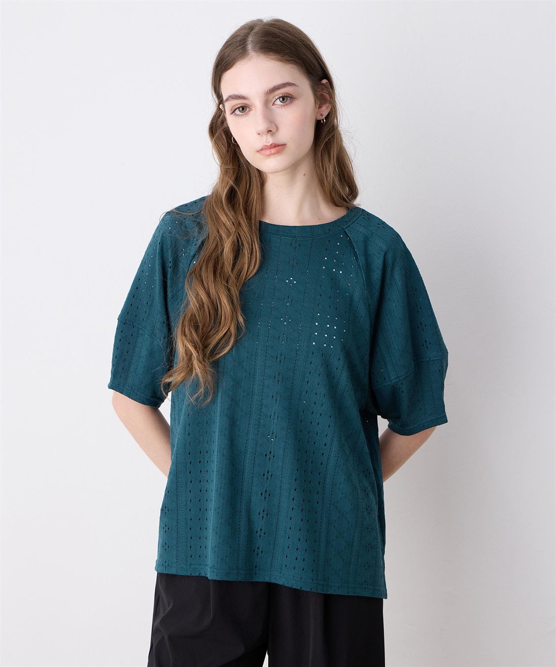 LE SOUK HOLIDAY カットレースランタンスリーブプルオーバー_sub_1