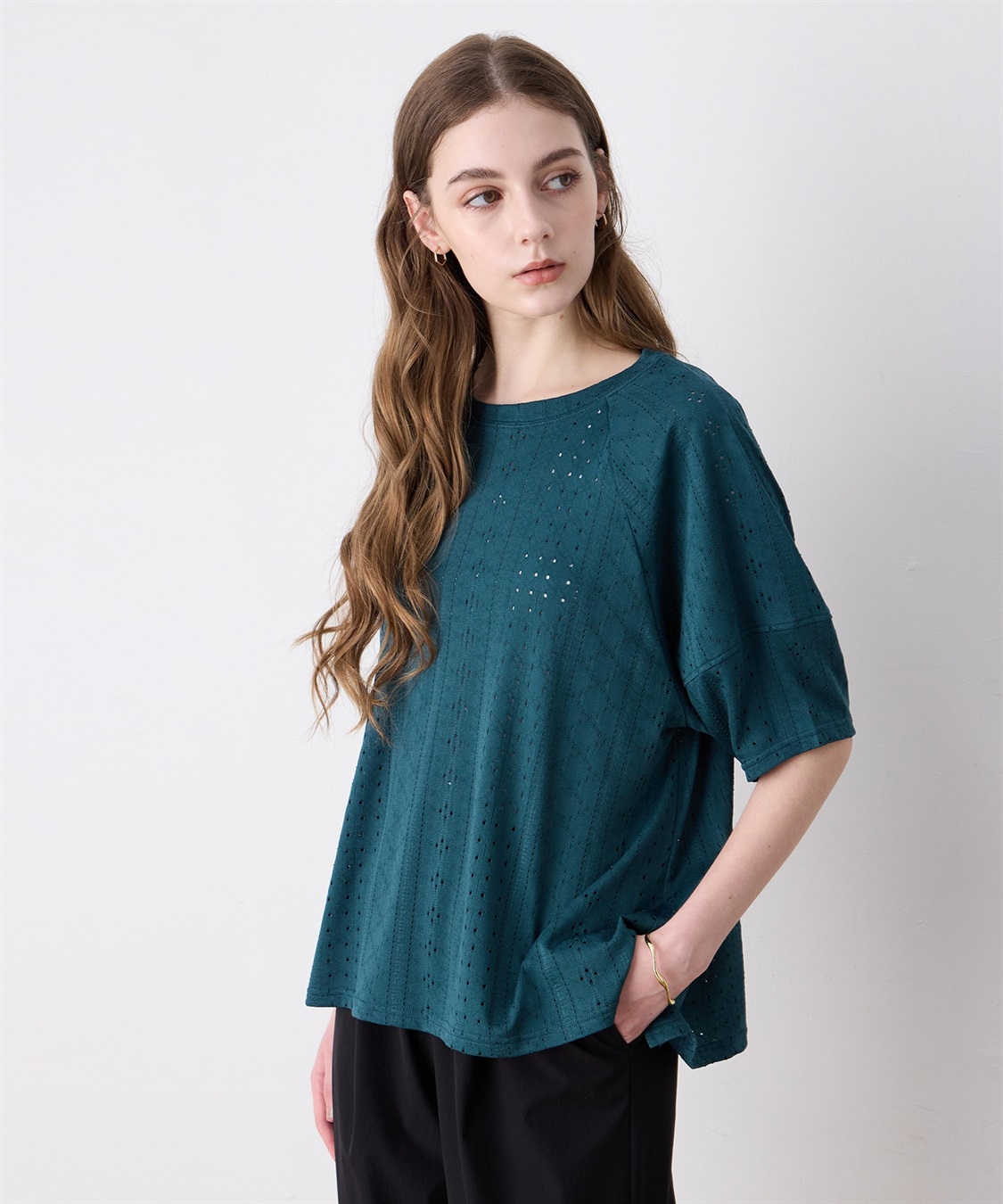 LE SOUK HOLIDAY カットレースランタンスリーブプルオーバー_sub_2