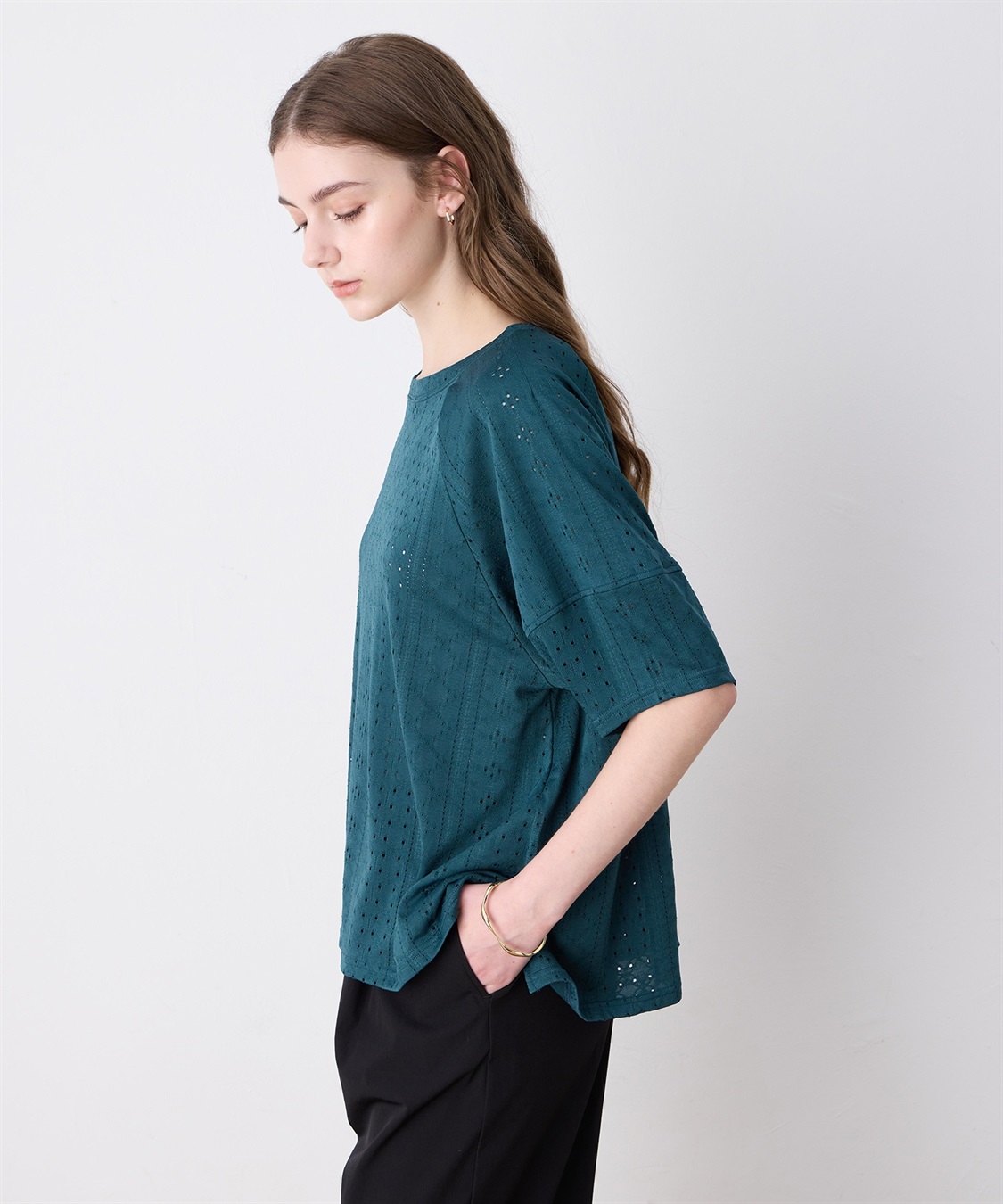 LE SOUK HOLIDAY カットレースランタンスリーブプルオーバー_sub_3