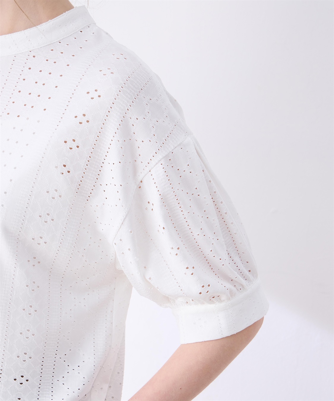 LE SOUK HOLIDAY カットワークレースバンドカラーブラウス_sub_19