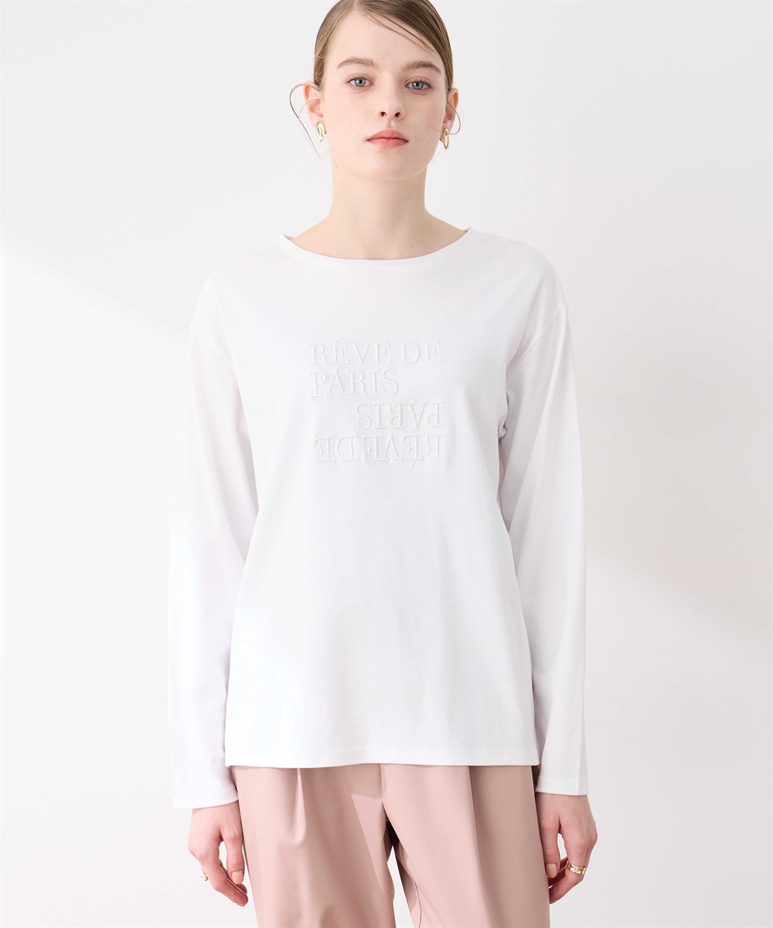 LE SOUK HOLIDAY 刺しゅうロングTシャツ_sub_1